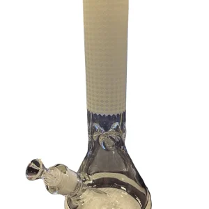 15" Grid Pattern Glow in the Dark Beaker Bong