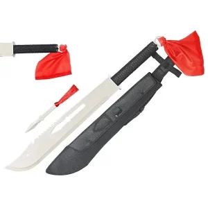 27.5″ Red Flag Machete DAO w/ 6″ Throwing Knife