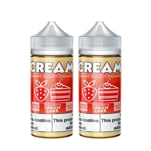 2PACK BUNDLE Strawberry Cream Cake by Vape 100 Cream Collection 200ml (2x100ml) - Ejuice Store