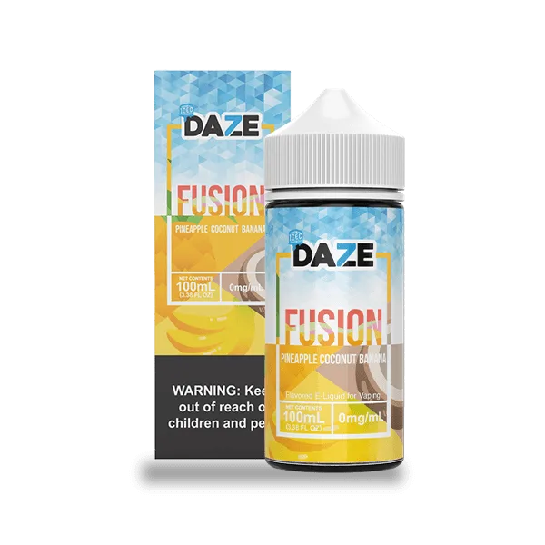7 Daze Fusion Pineapple Coconut Banana ICED 100ml Vape Juice