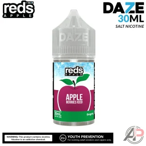 7 Daze Reds Apple Berries Iced Salt Nicotine 30mL