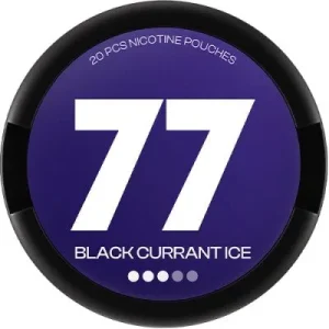 77 Black Currant Ice Nicotine Pouches – 10mg (5 Pack)