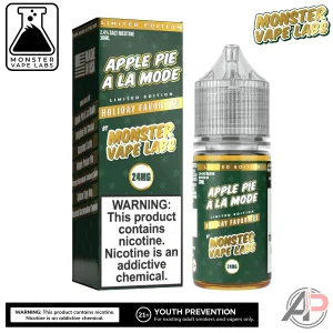 Apple Pie A La Mode Salt Nicotine By Holiday Monster Vape Labs 30mL