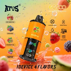 ATVS 60K | 60000 Puffs · 4 in 1 · Mesh Coil & Smart Display Vape