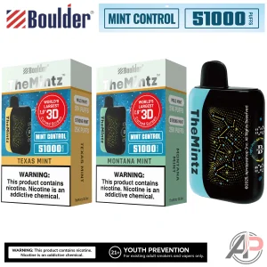 Boulder The Mintz 3D Bar 51000 Puffs Disposable Vape Device