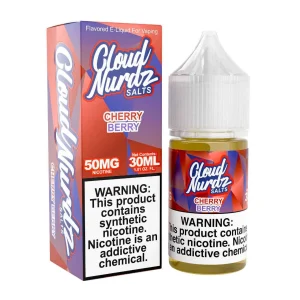 Cloud Nurdz Salts Cherry Berry Synthetic Nicotine 30ml E-Juice