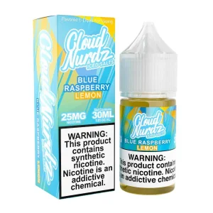 Cloud Nurdz Salts Iced Blue Raspberry Lemon Synthetic Nicotine 30ml E-Juice