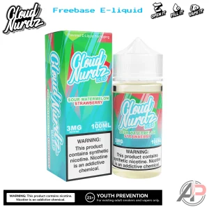 Cloud Nurdz Sour Watermelon Strawberry Iced E-Liquid 100mL
