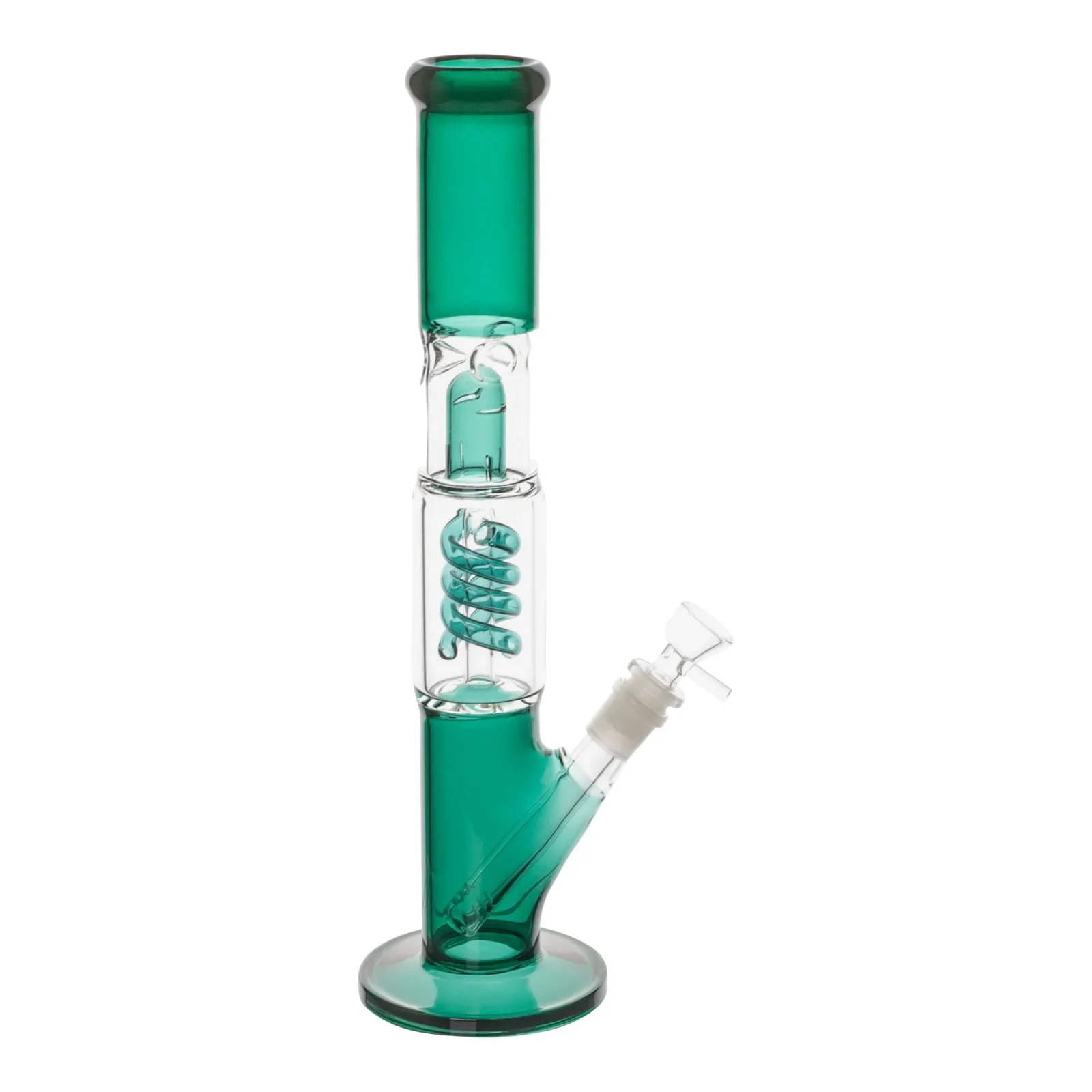 Coiled Straight Tube Bong - 14in