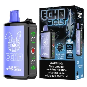 ECHO BOLT Blue Razz Cotton Clouds Disposable Vape | 16000 Puffs