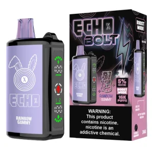 ECHO BOLT Rainbow Gummy 16000 Puffs Disposable Vape | $12.95