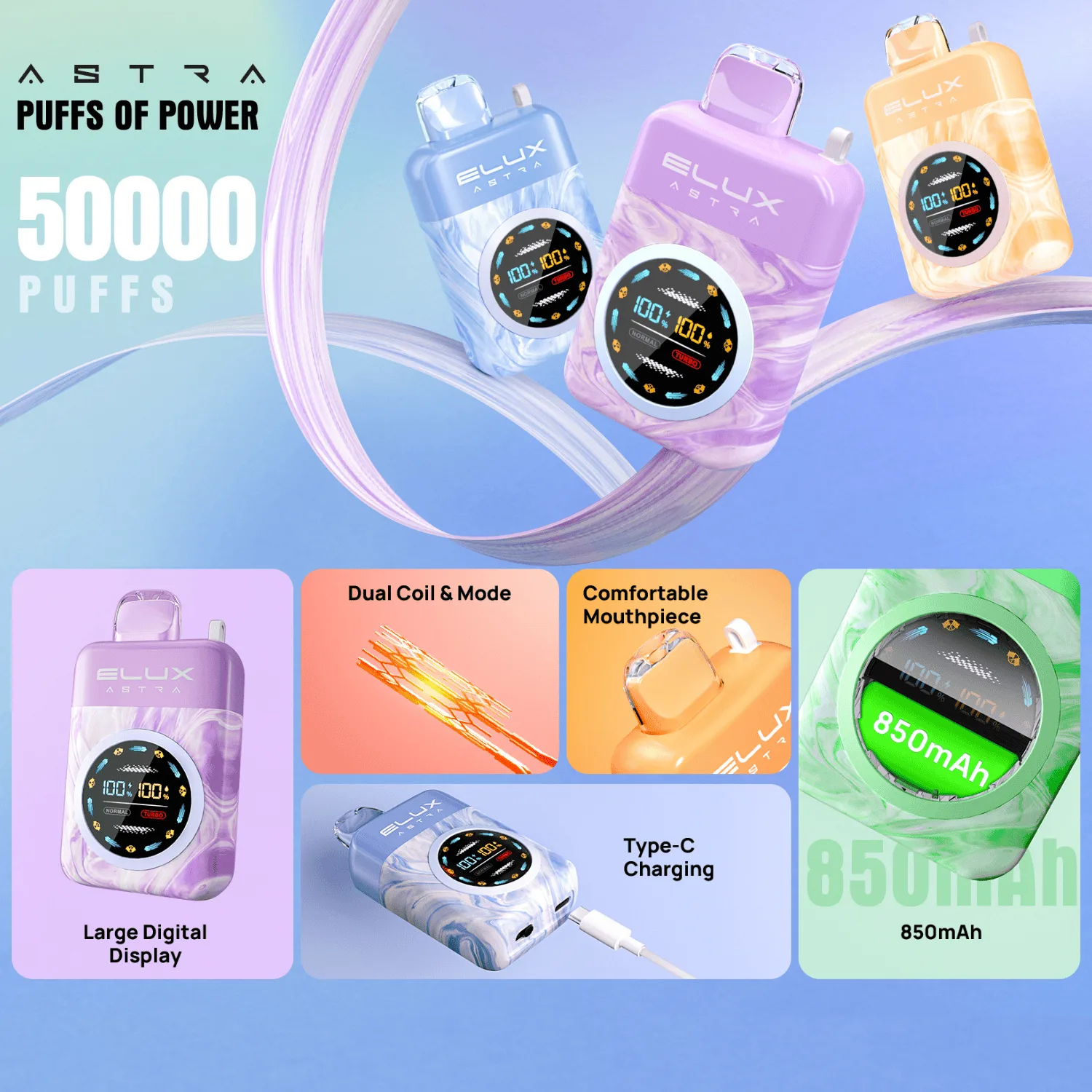 Elux Astra 50000 Puffs Disposable Vape Device - Image 2
