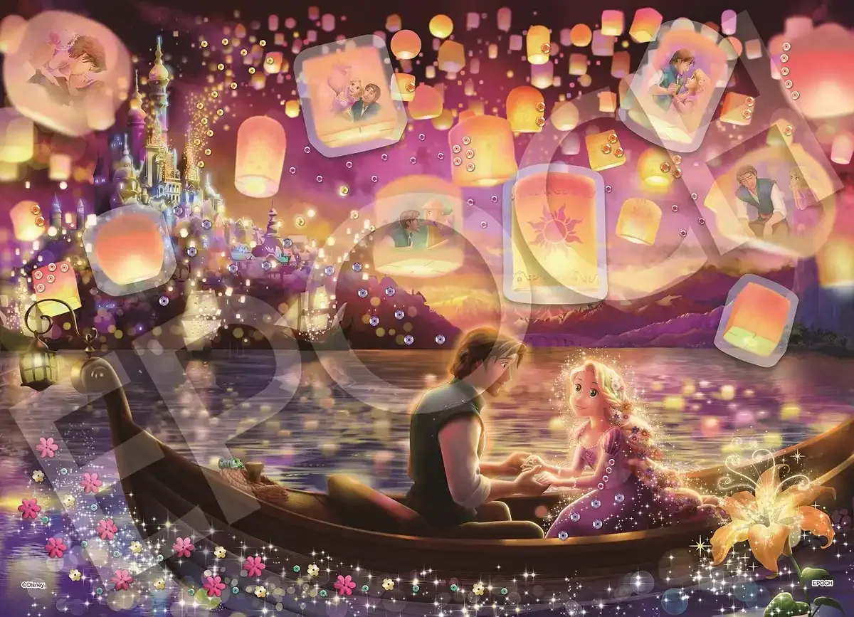 Epoch 500 Piece Disney Tangled Jigsaw Puzzle with Glue and Spatula 38x53cm