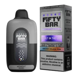 Fifty Bar 20K Frozen Orange POM Disposable Vape | From $9.95