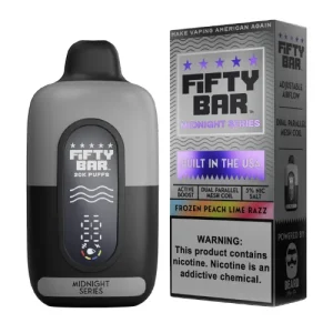 Fifty Bar 20K Frozen Peach Lime Razz Disposable Vape | From $9.95