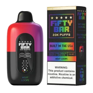 Fifty Bar 20K Milky Loops Disposable Vape | From $9.95