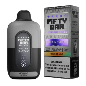 Fifty Bar 20K Orange Mint Disposable Vape | From $9.95