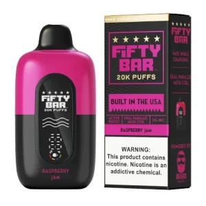 Fifty Bar 20K Raspberry Jam Disposable Vape | From $9.95