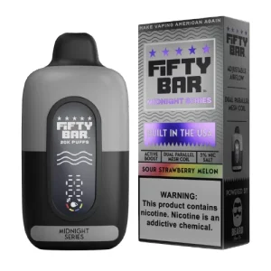 Fifty Bar 20K Sour Strawberry Melon Disposable Vape | From $9.95