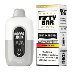 Fifty Bar 20K Strawmelon Twist Disposable Vape | From $9.95