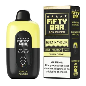 Fifty Bar 20K Vanilla Custard Disposable Vape | From $9.95