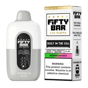 Fifty Bar 20K Watermelon Patch Disposable Vape | From $9.95