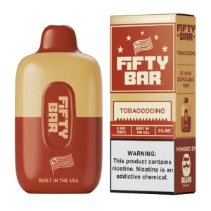 Fifty Bar 6500 Tobaccocino 5% Disposable Vape | $9.95