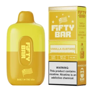 Fifty Bar 6500 Vanilla Custard Disposable Vape | $9.95