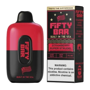 Fifty Bar Strawberry Super Strudel Disposable Vape | $9.95