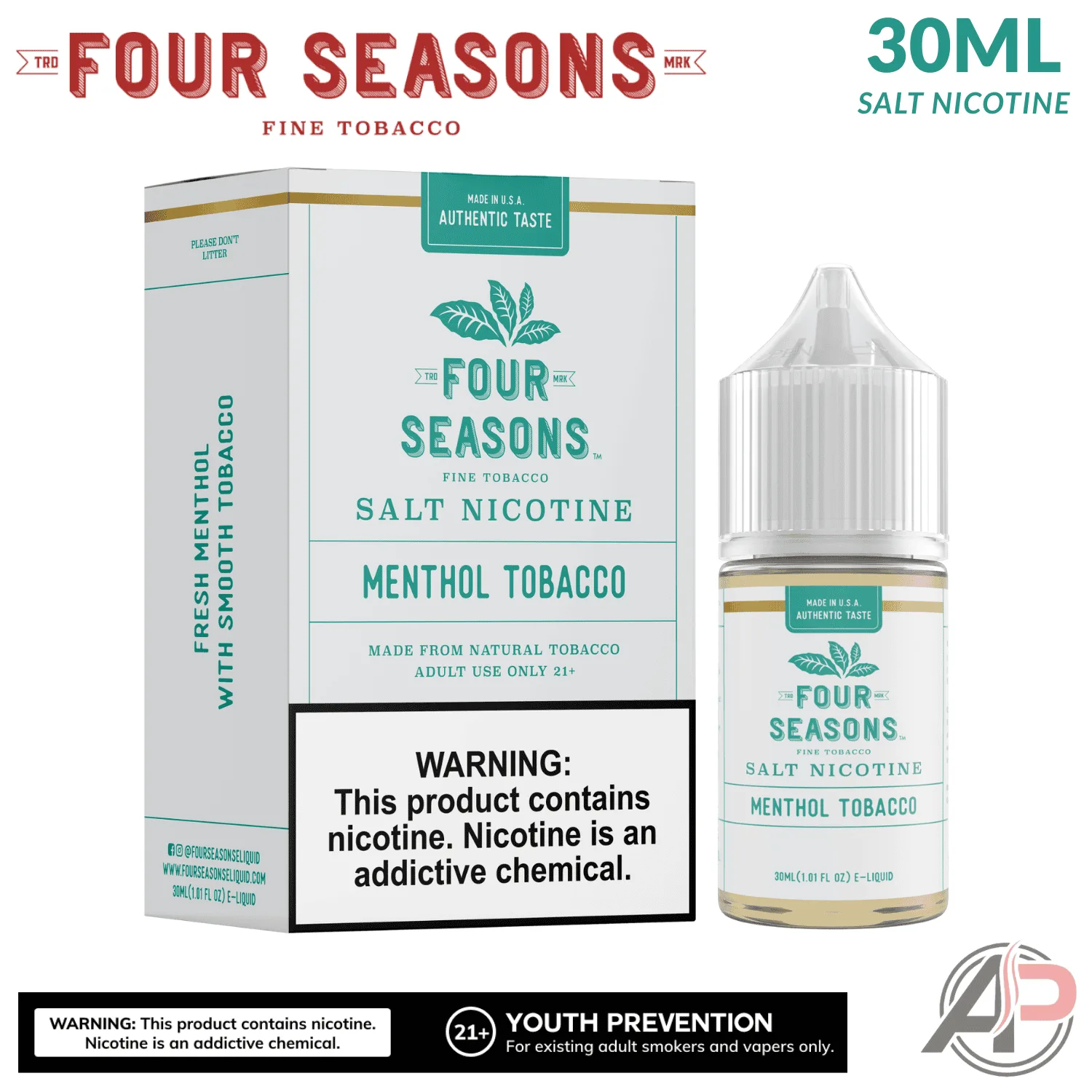 Four Seasons Menthol Tobacco Salt Nicotine 30mL