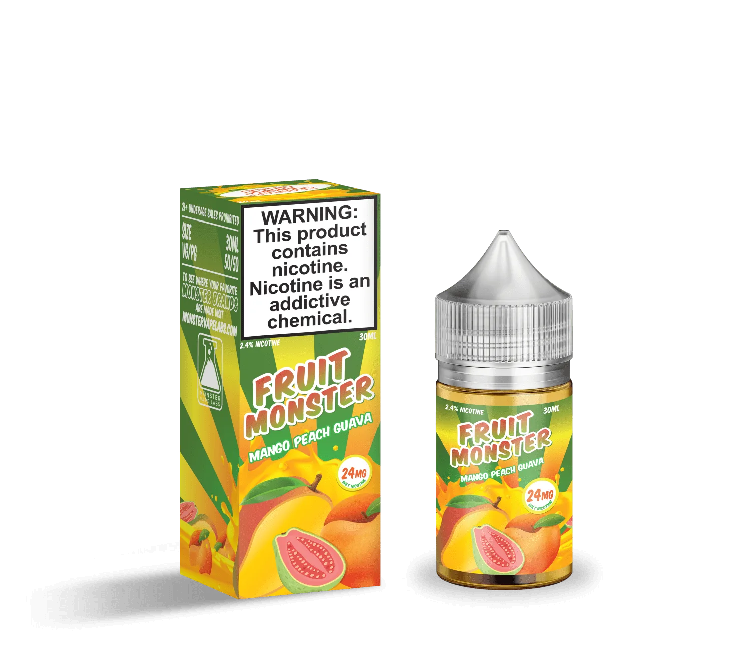 Fruit Monster Salts Mango Peach Guava 30ml Nic Salt Vape Juice