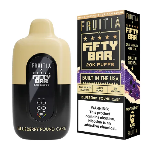 Fruitia x Fifty Bar Blueberry Pound Cake Disposable Vape | From $9.95