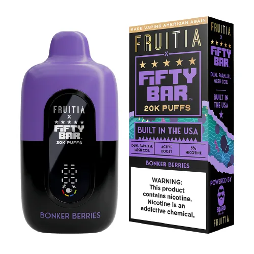 Fruitia x Fifty Bar Bonker Berries Disposable Vape | From $9.95