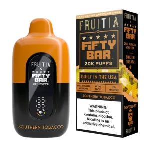 Fruitia x Fifty Bar Southern Tobacco Disposable Vape | From $9.95