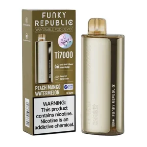 Funky Republic Peach Mango Watermelon Disposable Vape | $10.95