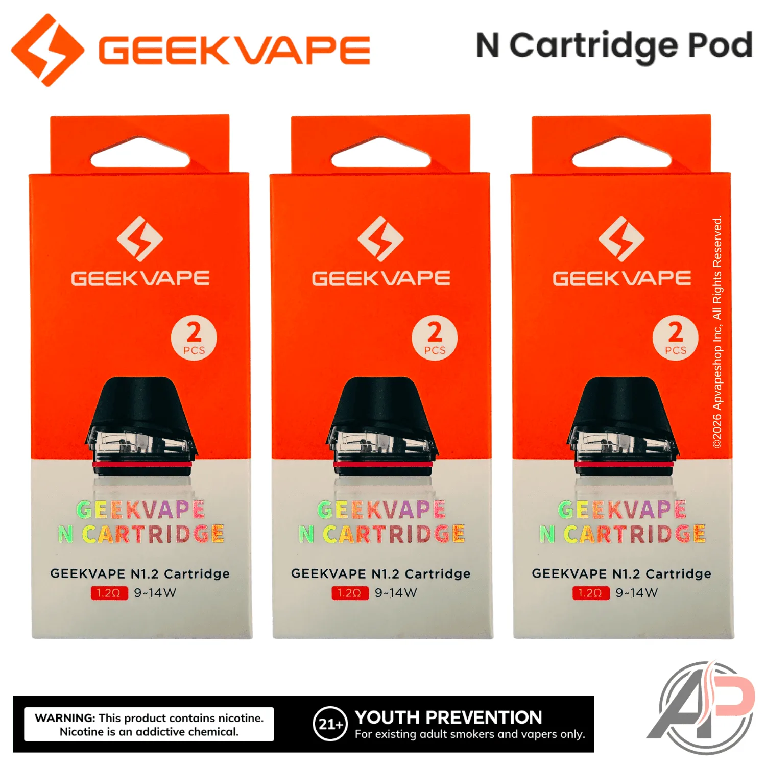 Geek Vape N Replacement Pod Cartridges 2 Pack - Image 2