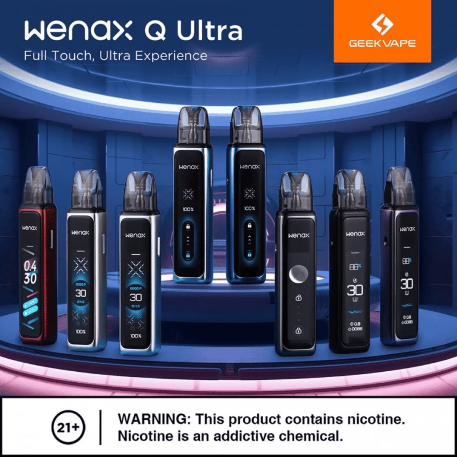 Geek Vape Wenax Q Ultra 30W Pod System Starter Kit Device - Image 2