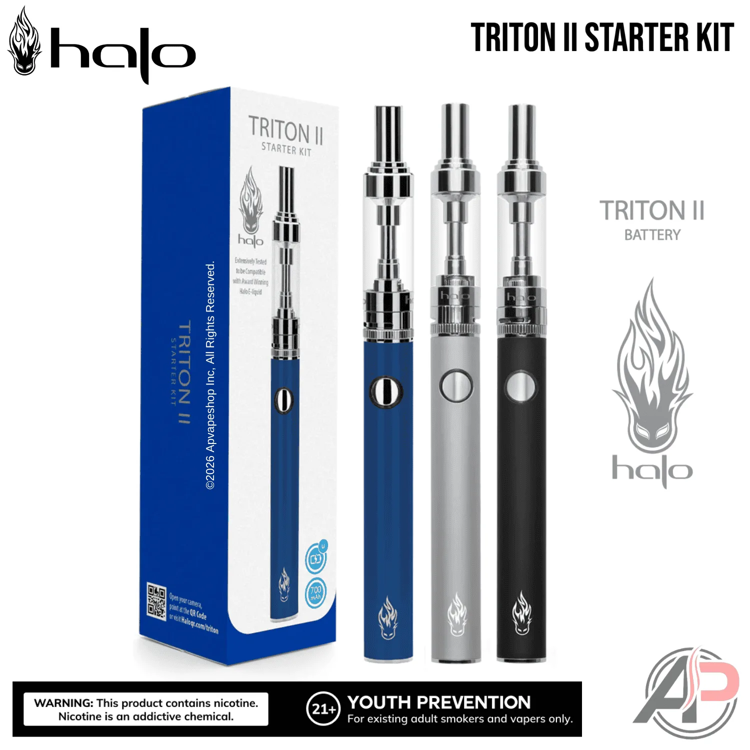 Halo Triton II Starter Kit Device Vape Battery