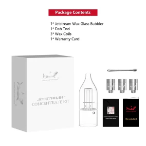 Hamilton Jetstream Concentrate Kit – Glass Bubbler, Quartz Wax Coils & Dab Tool