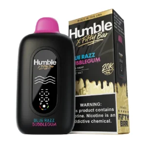 Humble x Fifty Bar Blue Razz Bubblegum Disposable Vape | From $9.95
