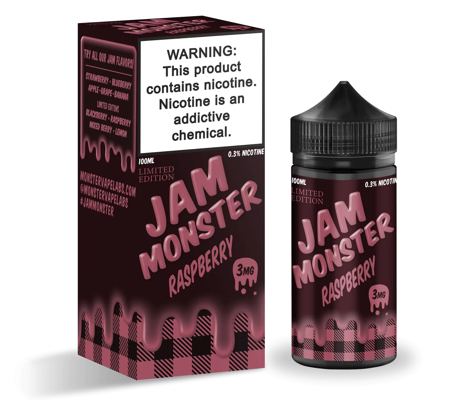 Jam Monster Raspberry 100ml Vape Juice