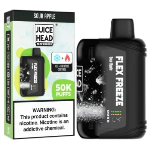 Juice Head Flex Freeze 50K Sour Apple Disposable Vape