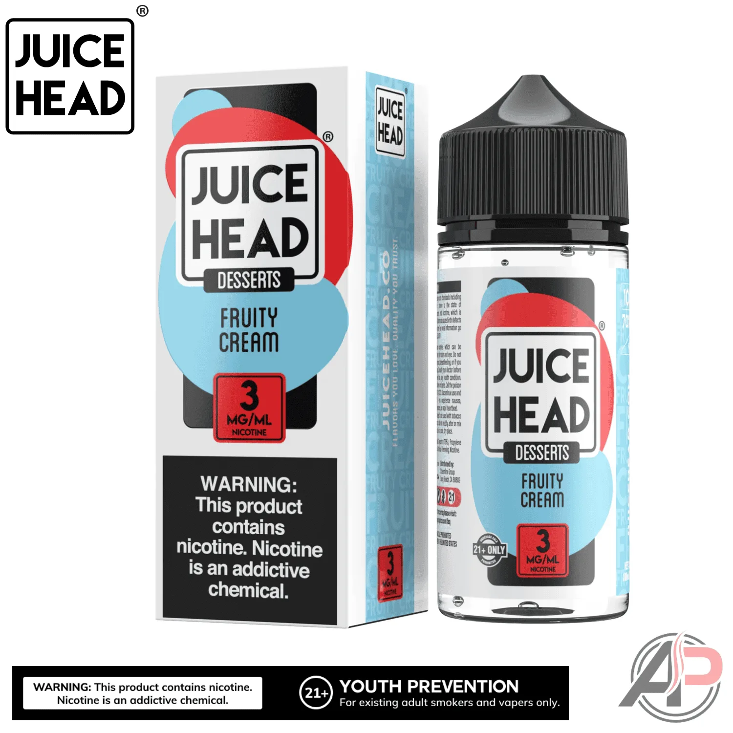Juice Head Fruity Cream E-Liquid 100mL - Image 2
