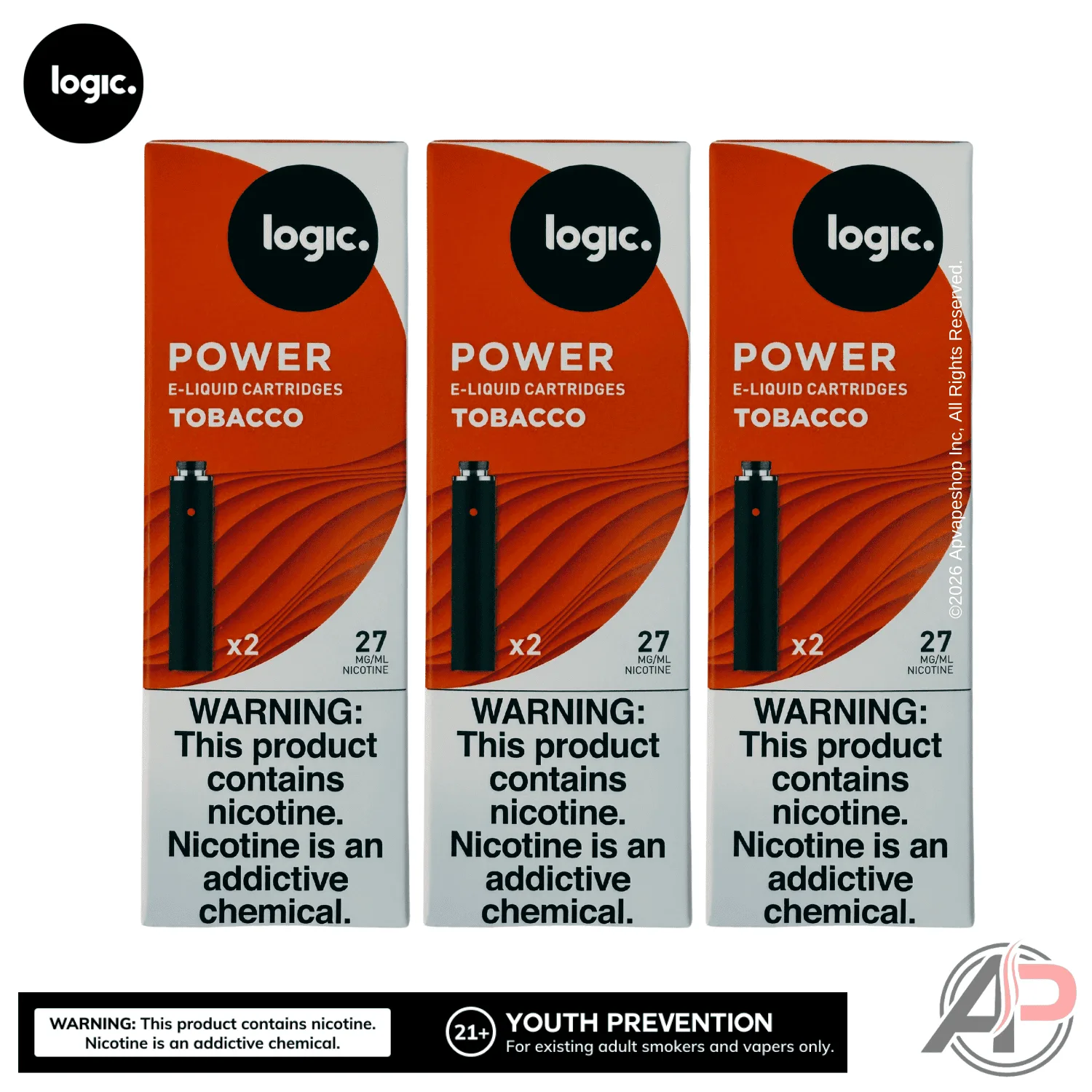 Logic Power Tobacco Cartridges 2 Pack