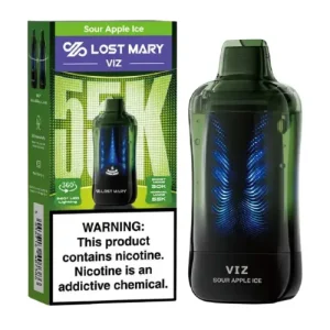 Lost Mary VIZ 55K - Sour Apple Ice Disposable Vape | $16.95