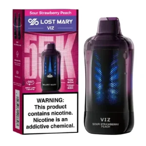 Lost Mary VIZ 55K - Sour Strawberry Peach Disposable Vape | $16.95