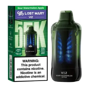 Lost Mary VIZ 55K - Sour Watermelon Apple Disposable Vape | $16.95
