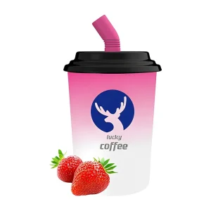 LUCKY Coffee Cup Disposable E-cigs 8000 Puffs – Strawberry