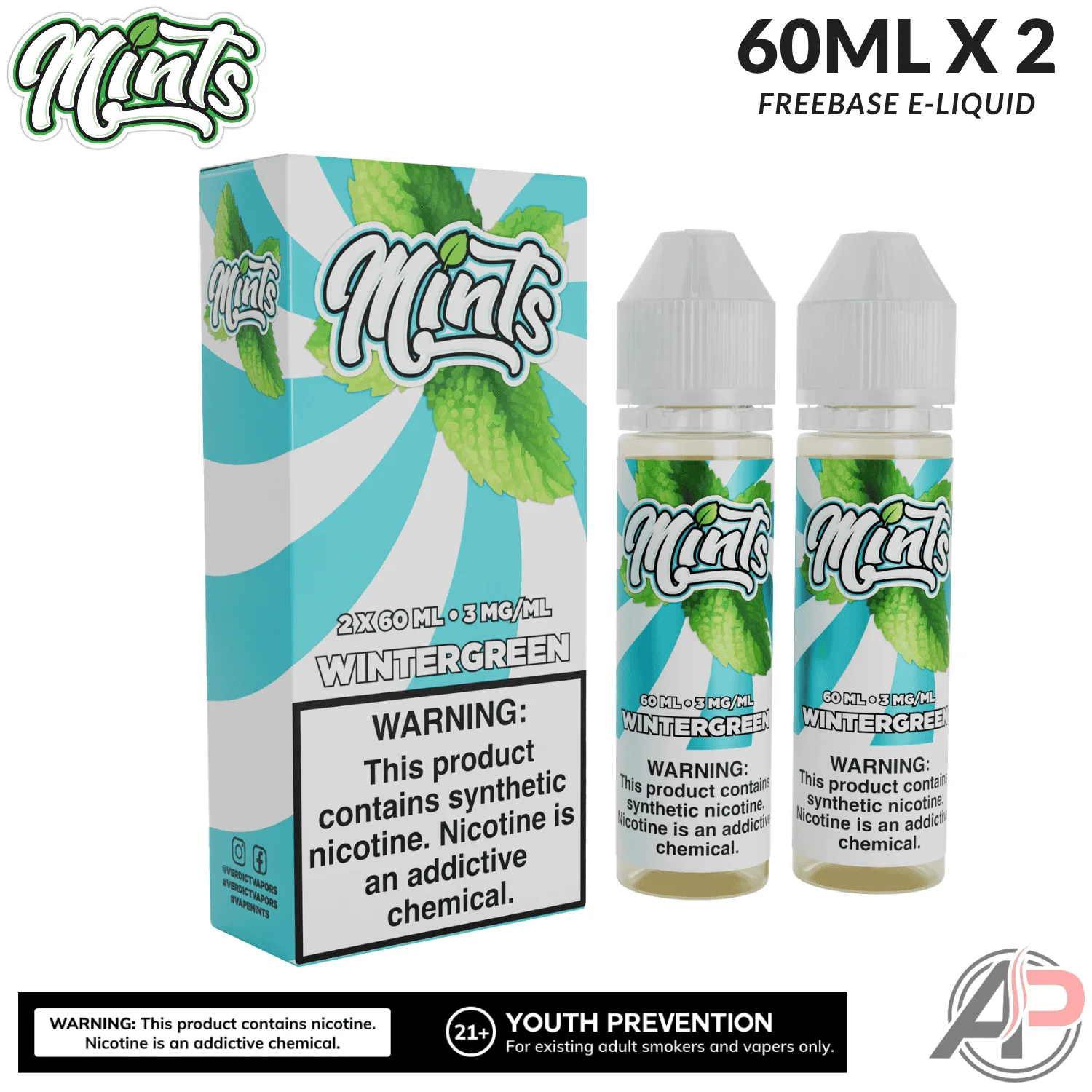 Mints Vape Co Wintergreen E-Liquid 120mL