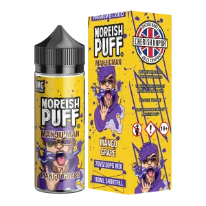 Moreish Puff Manju Man Mango Grape 100ml Short Fill